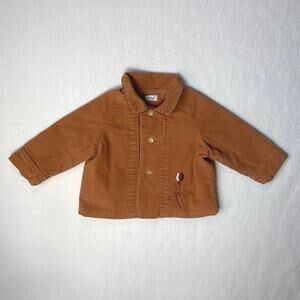 Vintage 60s Thomas Brown Corduroy Jacket Embroidered Toddler Size X-Large